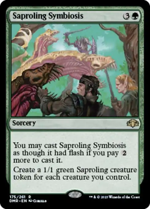 MtG Dominaria Remastered Rare Saproling Symbiosis #175