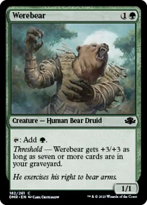 MtG Dominaria Remastered Common Werebear #182