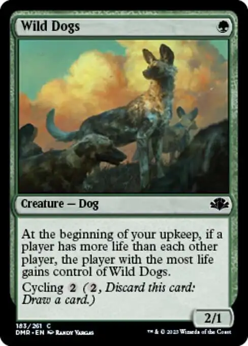 MtG Dominaria Remastered Common Wild Dogs #183