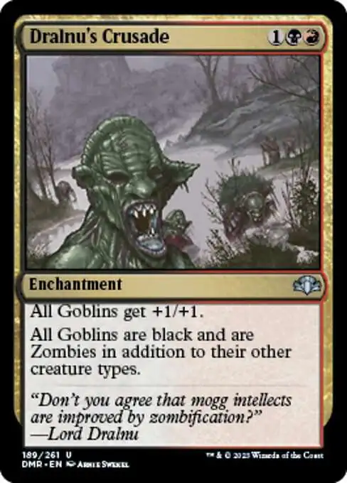 MtG Dominaria Remastered Uncommon FOIL Dralnu's Crusade #189