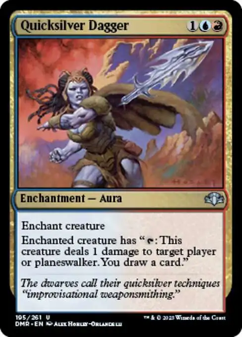 MtG Dominaria Remastered Uncommon FOIL Quicksilver Dagger #195