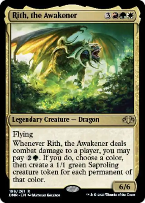MtG Dominaria Remastered Rare Rith, the Awakener #198
