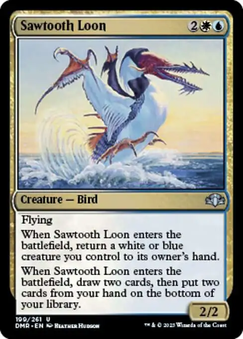 MtG Dominaria Remastered Uncommon FOIL Sawtooth Loon #199