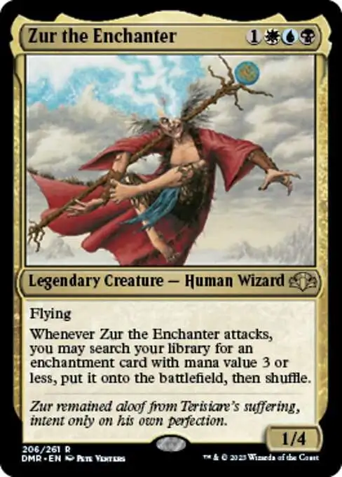 MtG Dominaria Remastered Rare Foil Zur the Enchanter #206