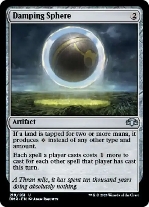 MtG Dominaria Remastered Uncommon FOIL Damping Sphere #219