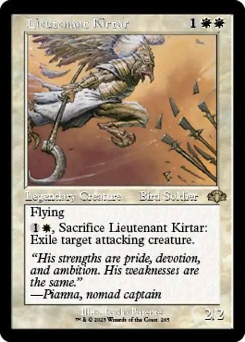 MtG Dominaria Remastered Rare Lieutenant Kirtar #265 [Old-Frame FOIL]