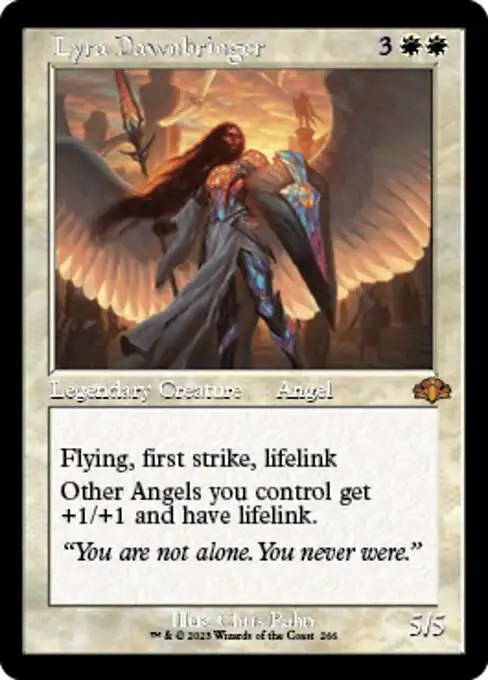 MtG Dominaria Remastered Mythic Rare Lyra Dawnbringer #266 [Old-Frame]