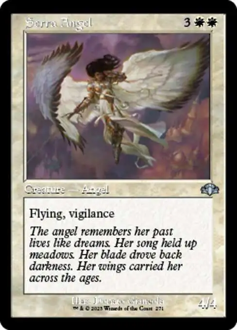 MtG Dominaria Remastered Uncommon Serra Angel #271 [Old-Frame]