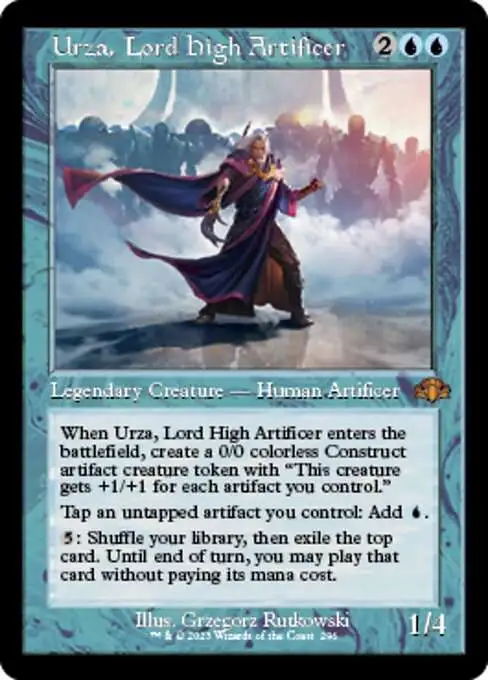 MtG Dominaria Remastered Mythic Rare Urza, Lord High Artificer #296 [Old-Frame]