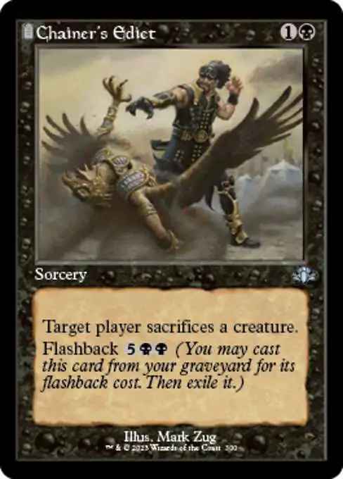 MtG Dominaria Remastered Uncommon Chainer's Edict #300 [Old-Frame FOIL]