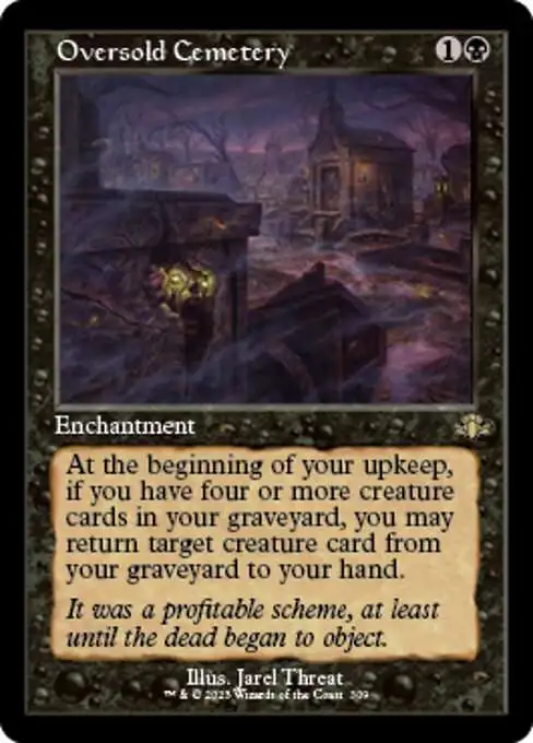 MtG Dominaria Remastered Rare Oversold Cemetery #309 [Old-Frame]