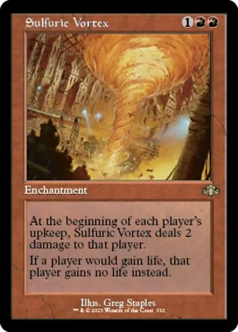 MtG Dominaria Remastered Rare Sulfuric Vortex #332 [Old-Frame]