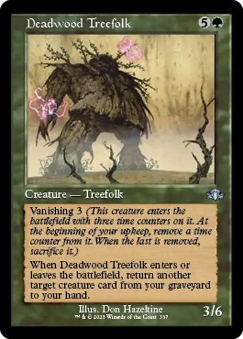 MtG Dominaria Remastered Uncommon Deadwood Treefolk #337 [Old-Frame]