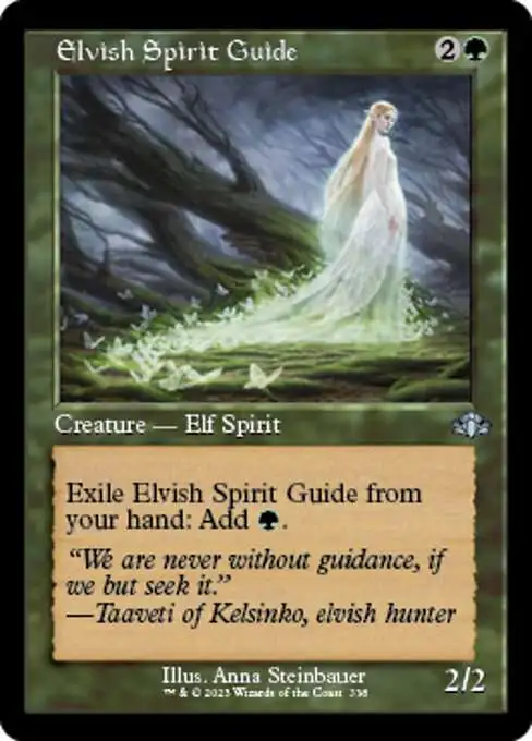 MtG Dominaria Remastered Uncommon Elvish Spirit Guide #338 [Old-Frame]