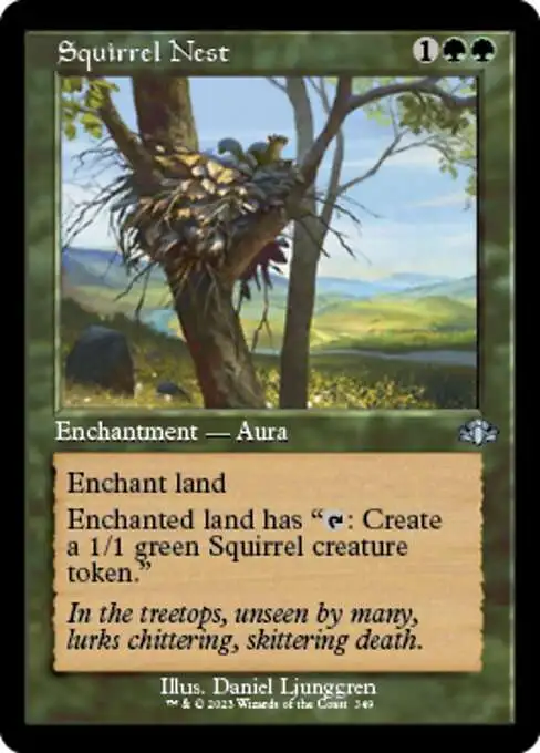 MtG Dominaria Remastered Uncommon Squirrel Nest #349 [Old-Frame FOIL]