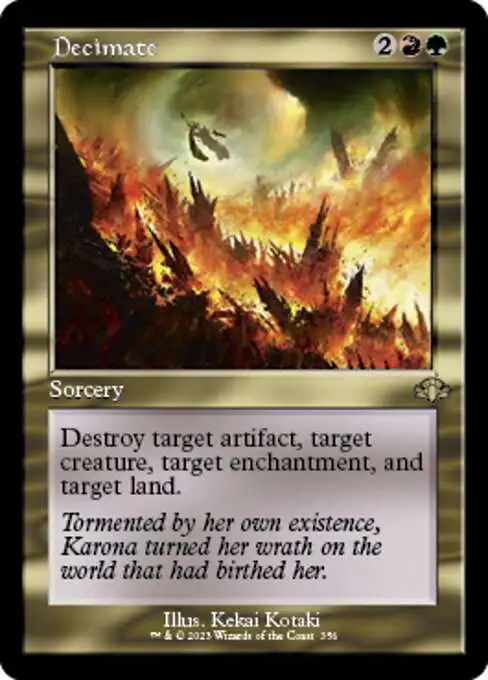 MtG Dominaria Remastered Rare Decimate #356 [Old-Frame]