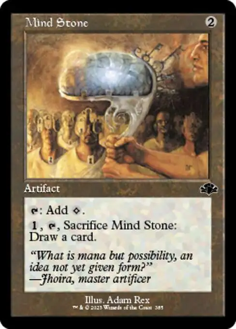 MtG Dominaria Remastered Common Mind Stone #385 [Old-Frame FOIL]