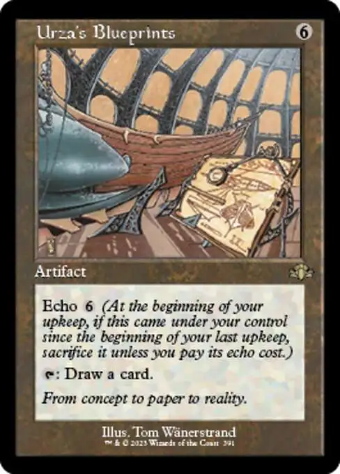 MtG Dominaria Remastered Rare Urza's Blueprints #391 [Old-Frame]