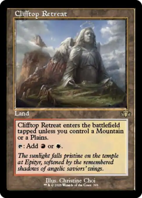 MtG Dominaria Remastered Rare Clifftop Retreat #393 [Old-Frame]