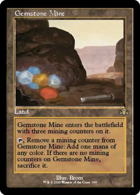 MtG Dominaria Remastered Rare Gemstone Mine #395 [Old-Frame]