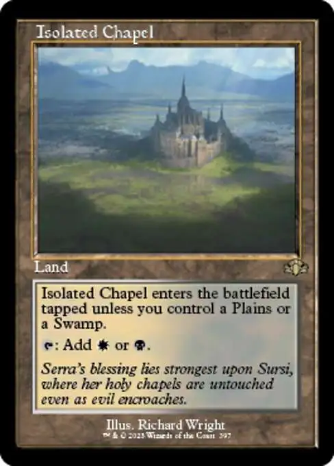 MtG Dominaria Remastered Rare Isolated Chapel #397 [Old-Frame FOIL]