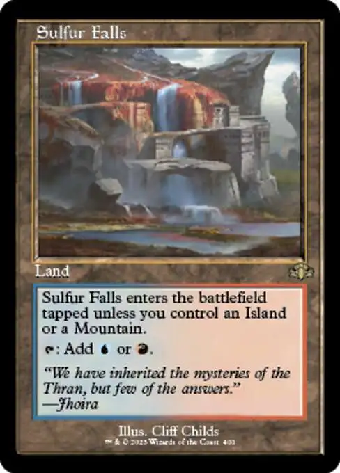 MtG Dominaria Remastered Rare Sulfur Falls #400 [Old-Frame]