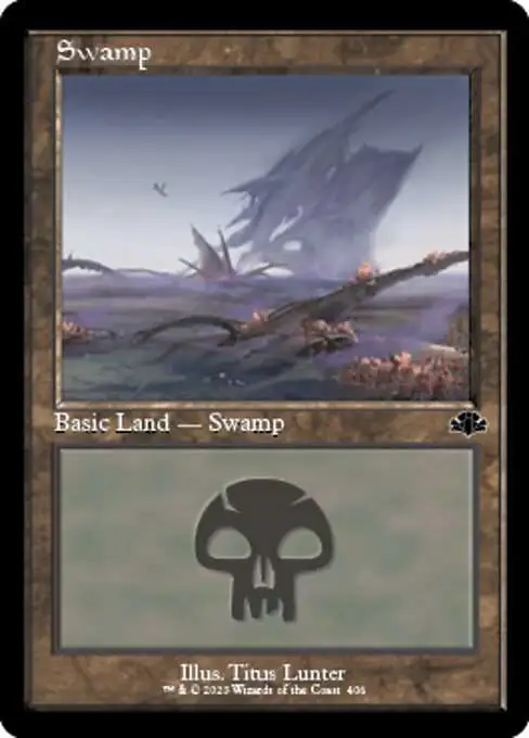 MtG Dominaria Remastered Common Swamp #406 [Old-Frame]