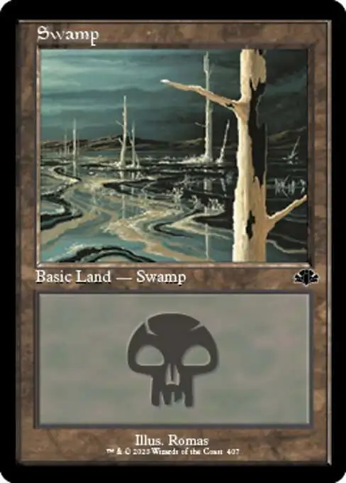 MtG Dominaria Remastered Common Swamp #407 [Old-Frame V1]