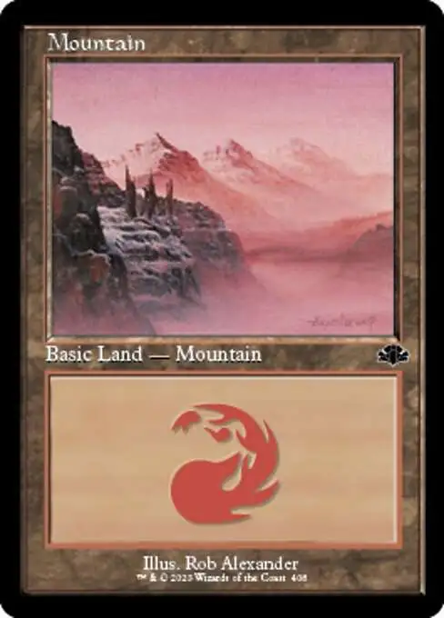 MtG Dominaria Remastered Common Mountain #408 [Old-Frame V1]