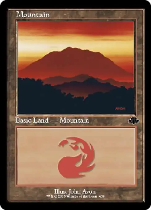 MtG Dominaria Remastered Common Mountain #409 [Old-Frame]