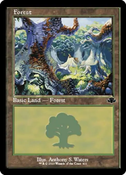 MtG Dominaria Remastered Common Forest #411 [Old-Frame]