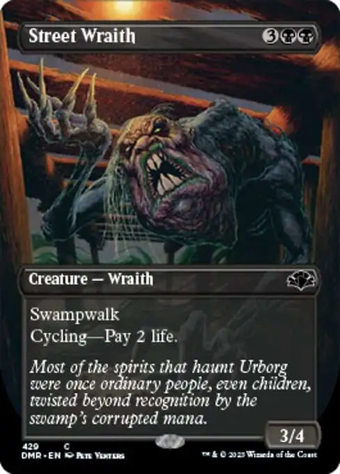MtG Dominaria Remastered Common Street Wraith #429 [Alternate Art Borderless]
