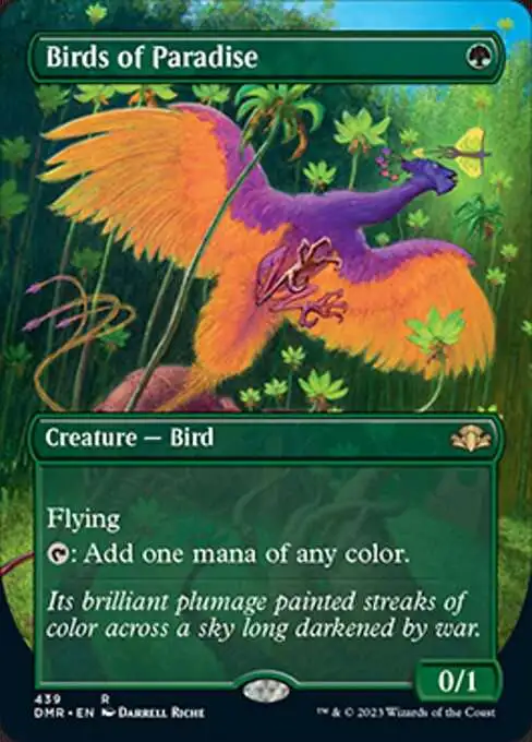 MtG Dominaria Remastered Rare Birds of Paradise #439 [Alternate Art Borderless]