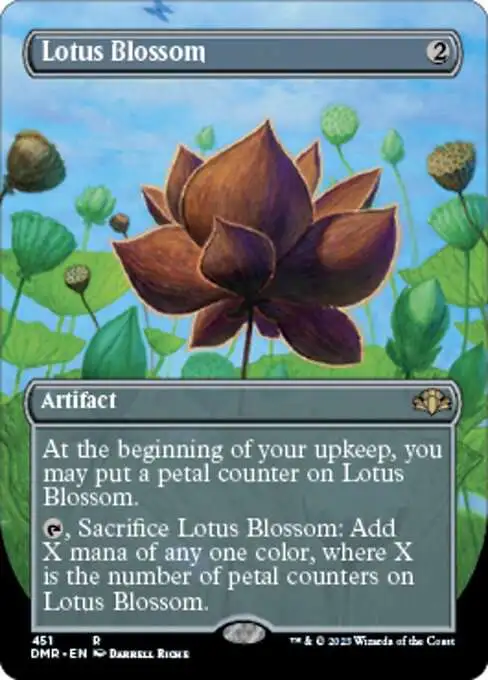 MtG Dominaria Remastered Rare Lotus Blossom #451 [Alternate Art Borderless FOIL]