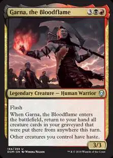 MtG Dominaria Uncommon Garna, the Bloodflame #194