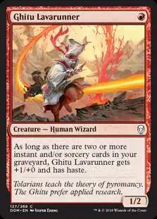 MtG Dominaria Common Foil Ghitu Lavarunner #127