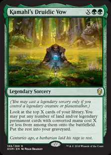 MtG Prerelease & Release Rare Kamahl's Druidic Vow #166 [Prerelease Foil, Date Stamped]