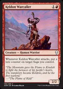MtG Dominaria Common Foil Keldon Warcaller #136