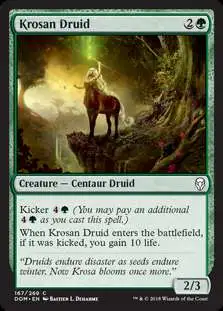 MtG Dominaria Common Foil Krosan Druid #167