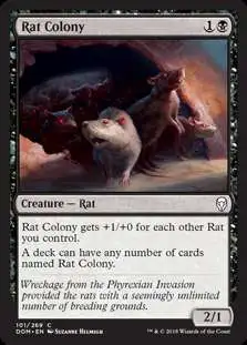 MtG Dominaria Common Foil Rat Colony #101