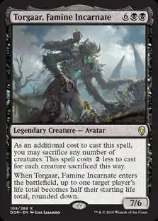 MtG Prerelease & Release Rare Torgaar, Famine Incarnate #108 [Prerelease Foil, Date Stamped]