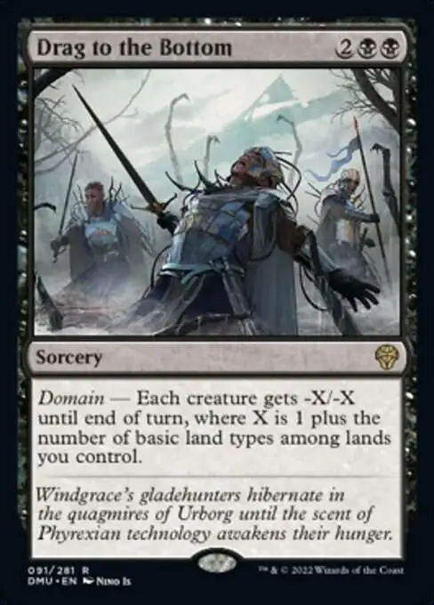 Magic The Gathering Dominaria United Single Card Rare Drag to the Bottom 91  - ToyWiz