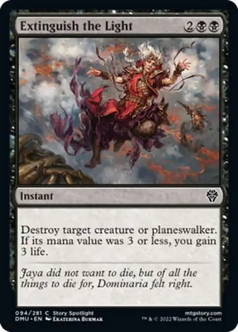 MtG Dominaria United Common Extinguish the Light #94 MtG Dominaria United Common Extinguish the Light #94