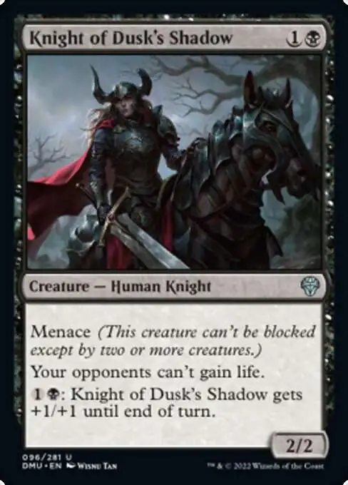 MtG Dominaria United Uncommon Knight of Dusk's Shadow #96