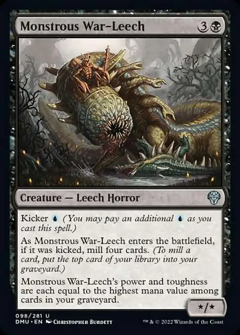 Magic The Gathering Dominaria United Single Card Uncommon Monstrous  War-Leech 98 FOIL - ToyWiz