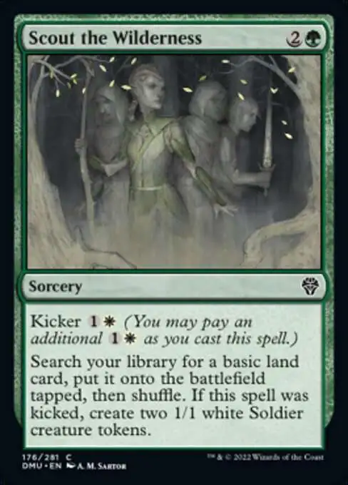 MtG Dominaria United Common Scout the Wilderness #176