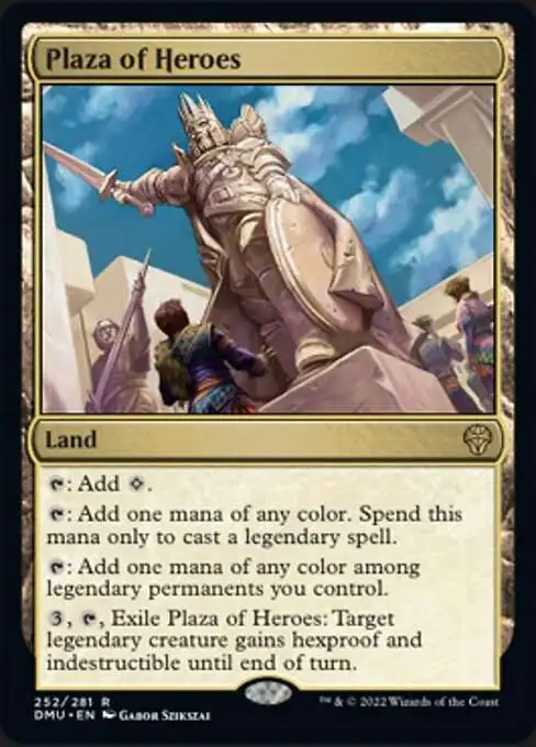 MtG Dominaria United Rare Plaza of Heroes #252