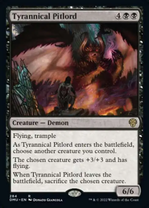 MtG Dominaria United Rare Tyrannical Pitlord #284 [Jumpstart Cards]