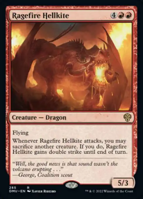 MtG Dominaria United Rare Ragefire Hellkite #285 [Jumpstart Cards]