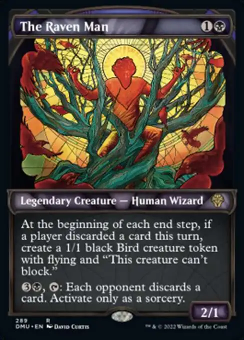 MtG Dominaria United Rare The Raven Man #289 [Showcase FOIL]